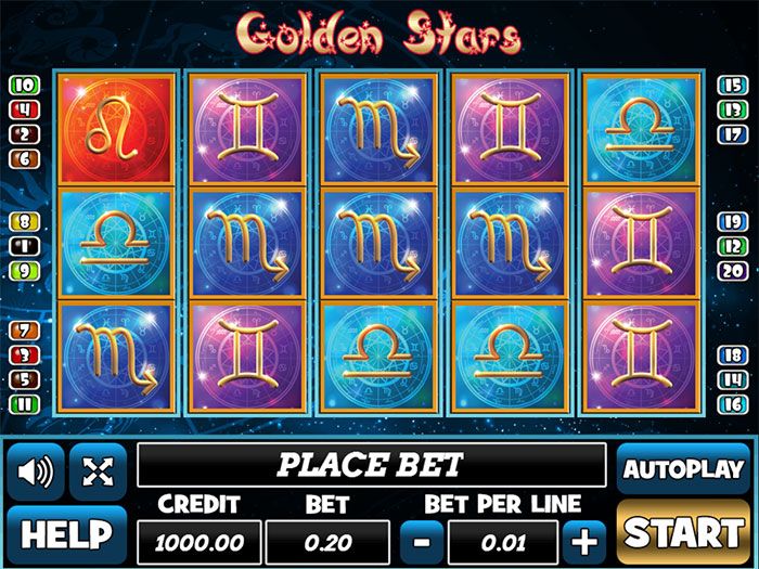 golden stars paytable 3